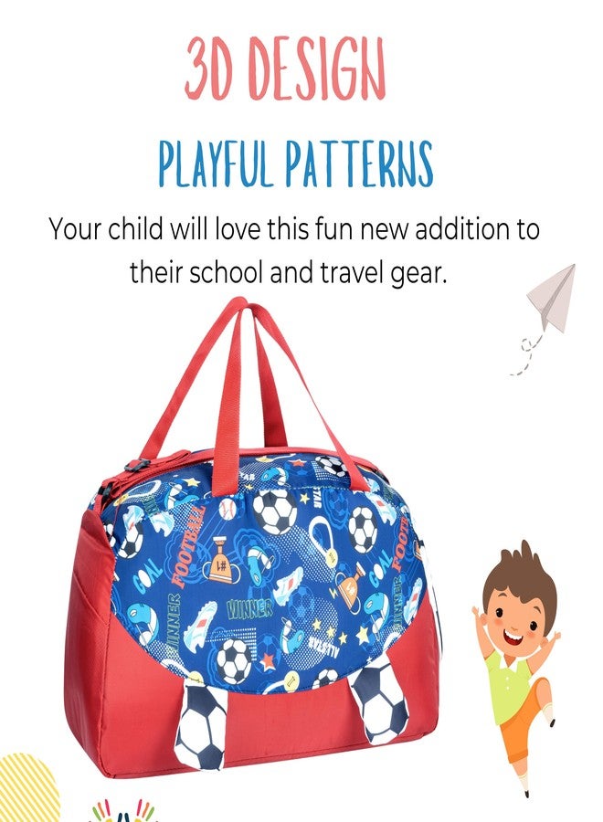 PHILLIN حقيبة سفر رياضية من البوليستر من فيلين للأولاد والبنات | حقيبة سفر كبيرة الحجم للأطفال - أحمر - Image 5